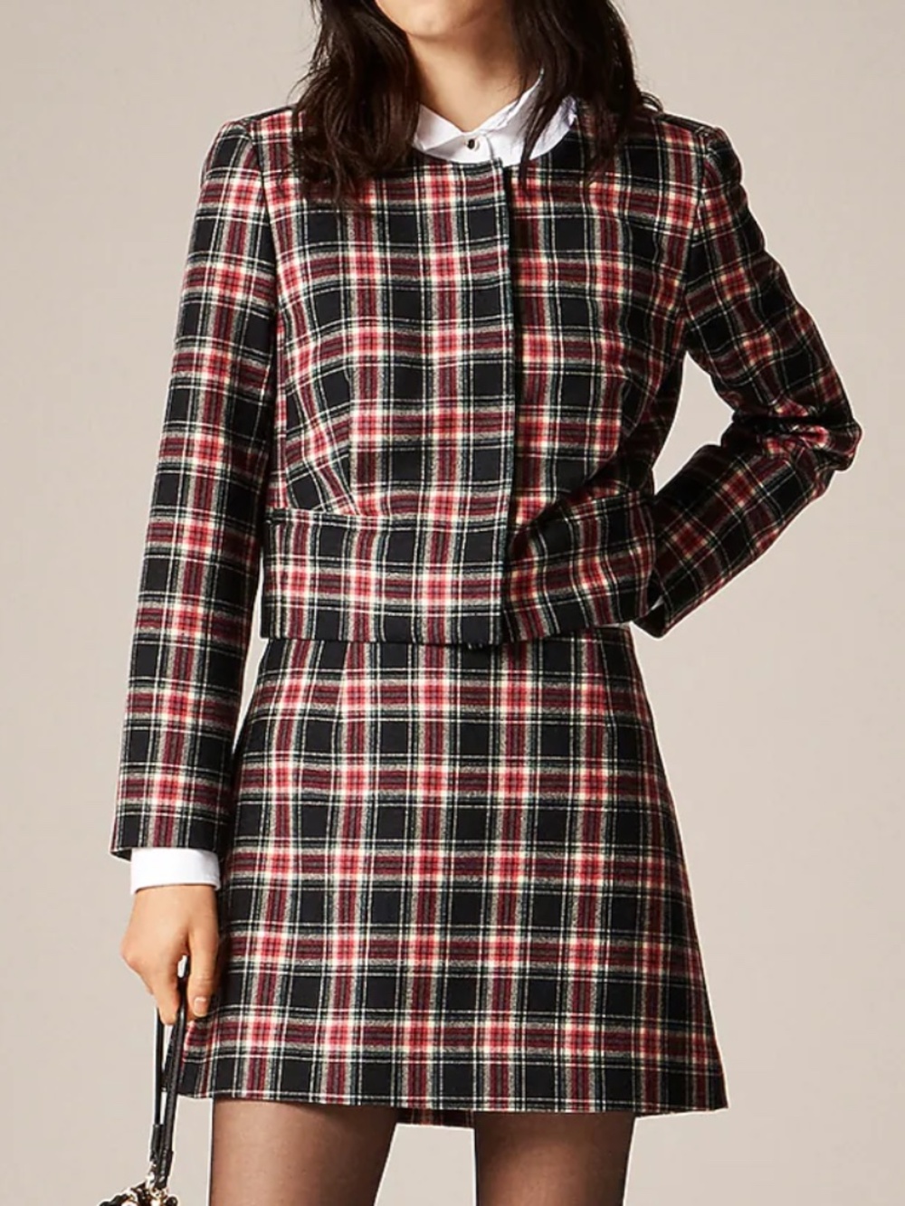 NWT J. Crew Wool-blend mini SKIRT in Stewart tartan - Sz 16 (SET AVAIL)